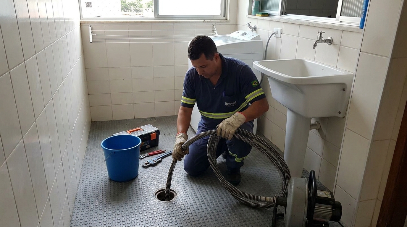 Desobstrução na Cozinha no Barroso, Fortaleza‑CE
